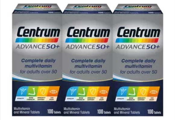 Centrum Advance 50+ Vitamins, 3 x 100 Count almost 1 year supply